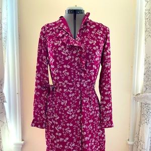 Floral, Button-Down Shift Dress w/ Ruffles 💕